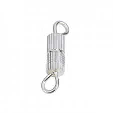 Schroefsluiting met oogjes 12x3mm Zilver
